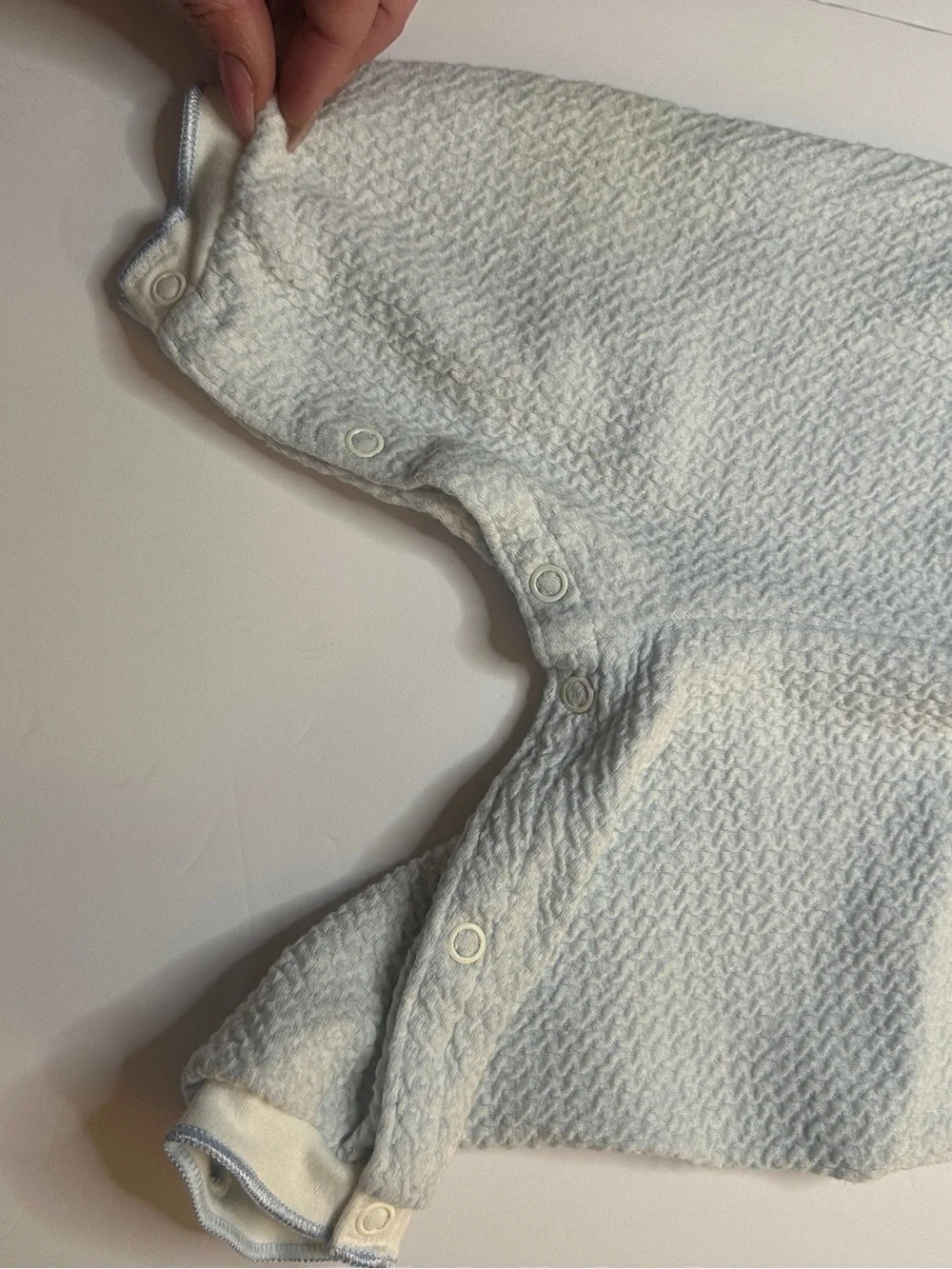 Vintage Carters Blue Embroidered Onesie Size 6 Months